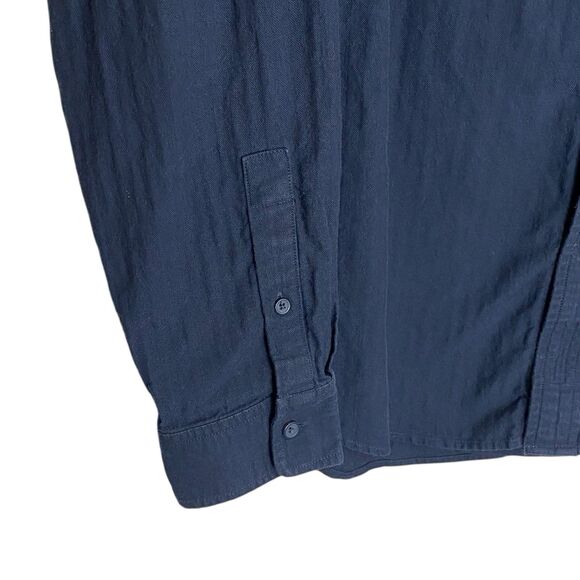 Club Monaco Shirt Mens M Blue Button Down Slim Fit Long Sleeve Cotton Preppy - Picture 7 of 10